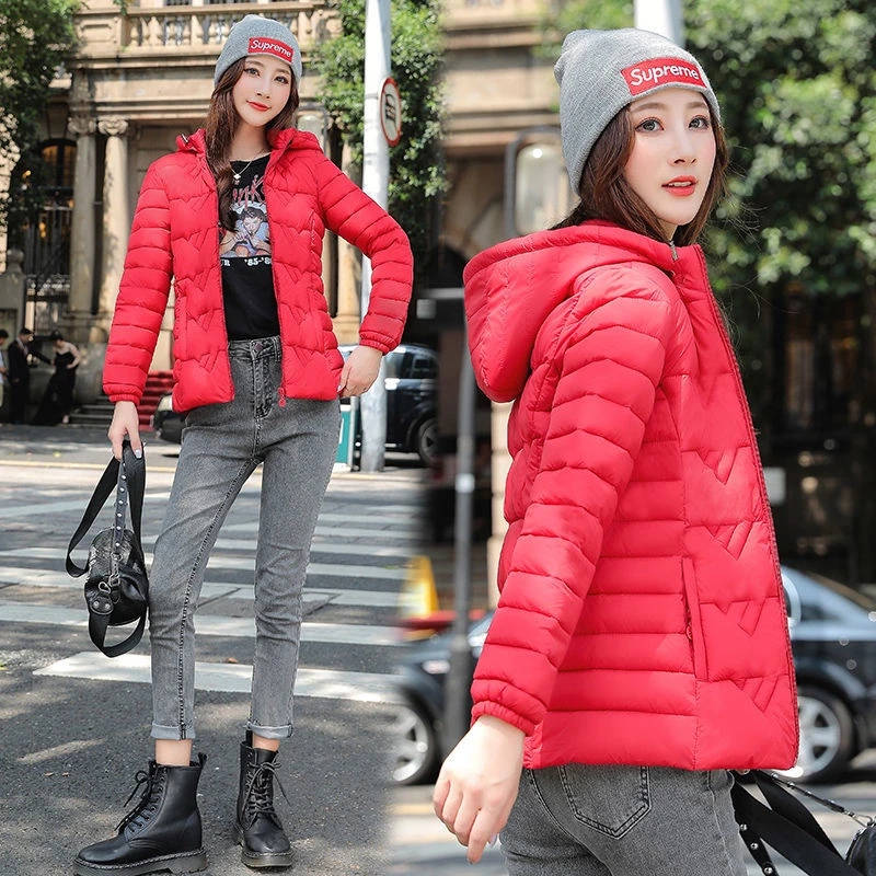 L-6XL Women Ultra Light Down Coats 2022 New Jacket Autumn Winter Long Sleeve Tops Thin Hooded Duck Down Light Portable Outwear