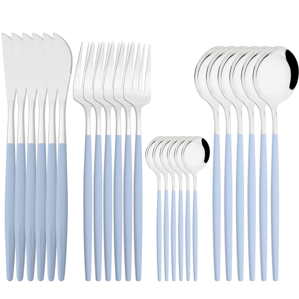 Stainless Steel Tableware Knife Fork Coffee Spoons Cutlery S
