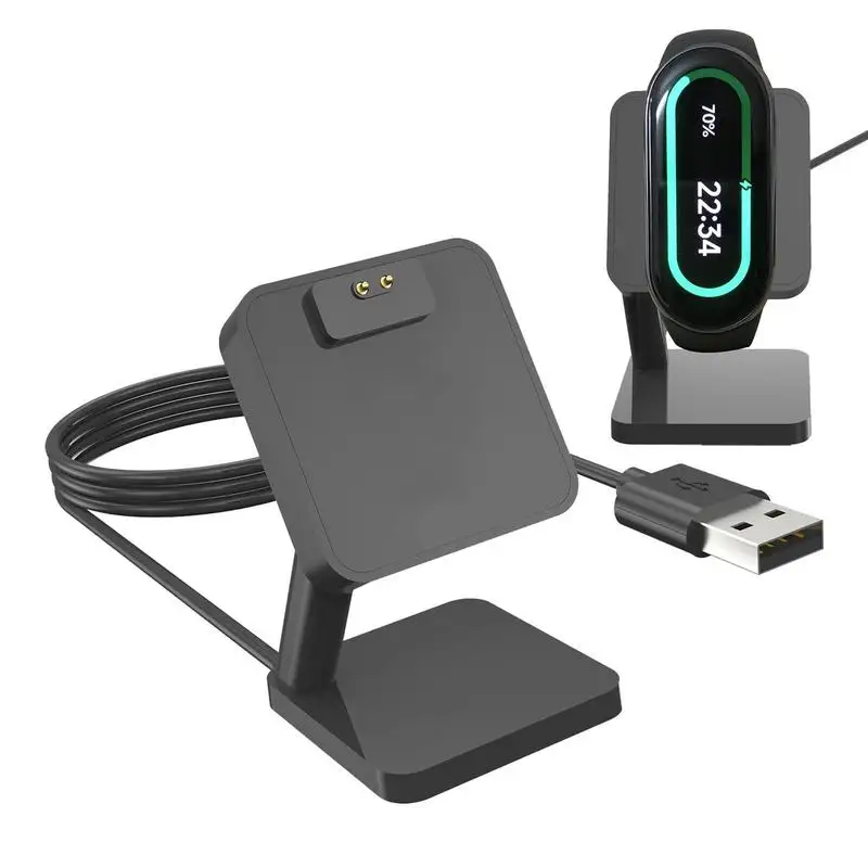 

Charger Cradle For Xiaomi Band 8 Black Charging Cable Anti Slip Battery Dock Accessories Portable For Homes Offices Travels