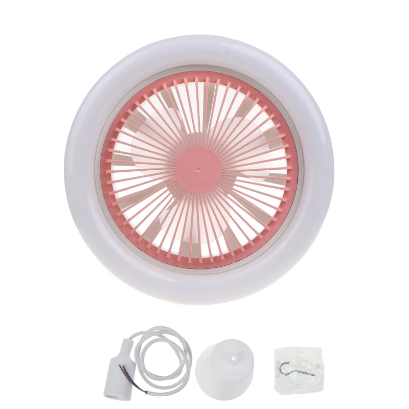 

Intelligent Ceiling Fan Electric Fan with LED Light E27 Mount Socket with 1m Cord Wire for Room Office Wide Drop Shipping