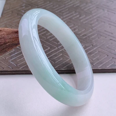 

zheru jewelry natural Burmese jadeite 54mm-64mm light color bracelet elegant princess jewelry best gift for mother to girlfriend
