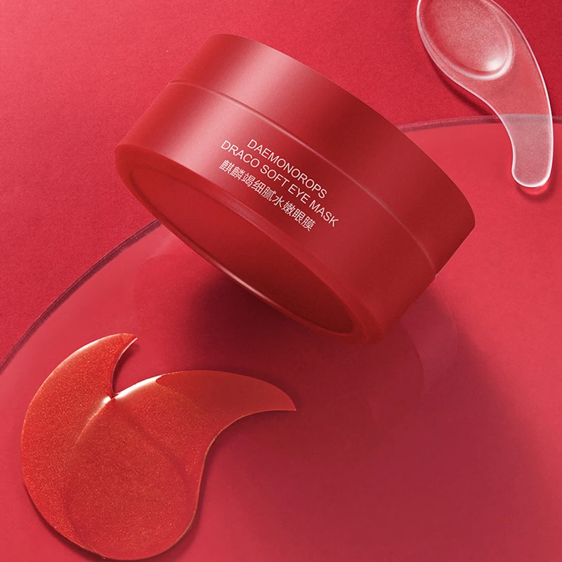 60pcs Dragon Blood Nicotinamide Repair Eye Patches Remove Dark Circles Moisturizing Mask Crystal Collagen Gel Skin Care |