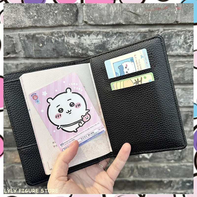 Chiikawa Hachiware милый кожаный держатель для паспорта зарубежный билет дорожных