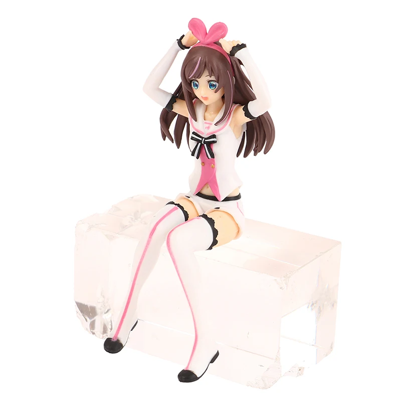 1pcs Anime Figure Two-dimensional Girl Kizuna AI Virtual Singer Princess Costume JK Sitting Girl Doll Ornament Gift Toy Model