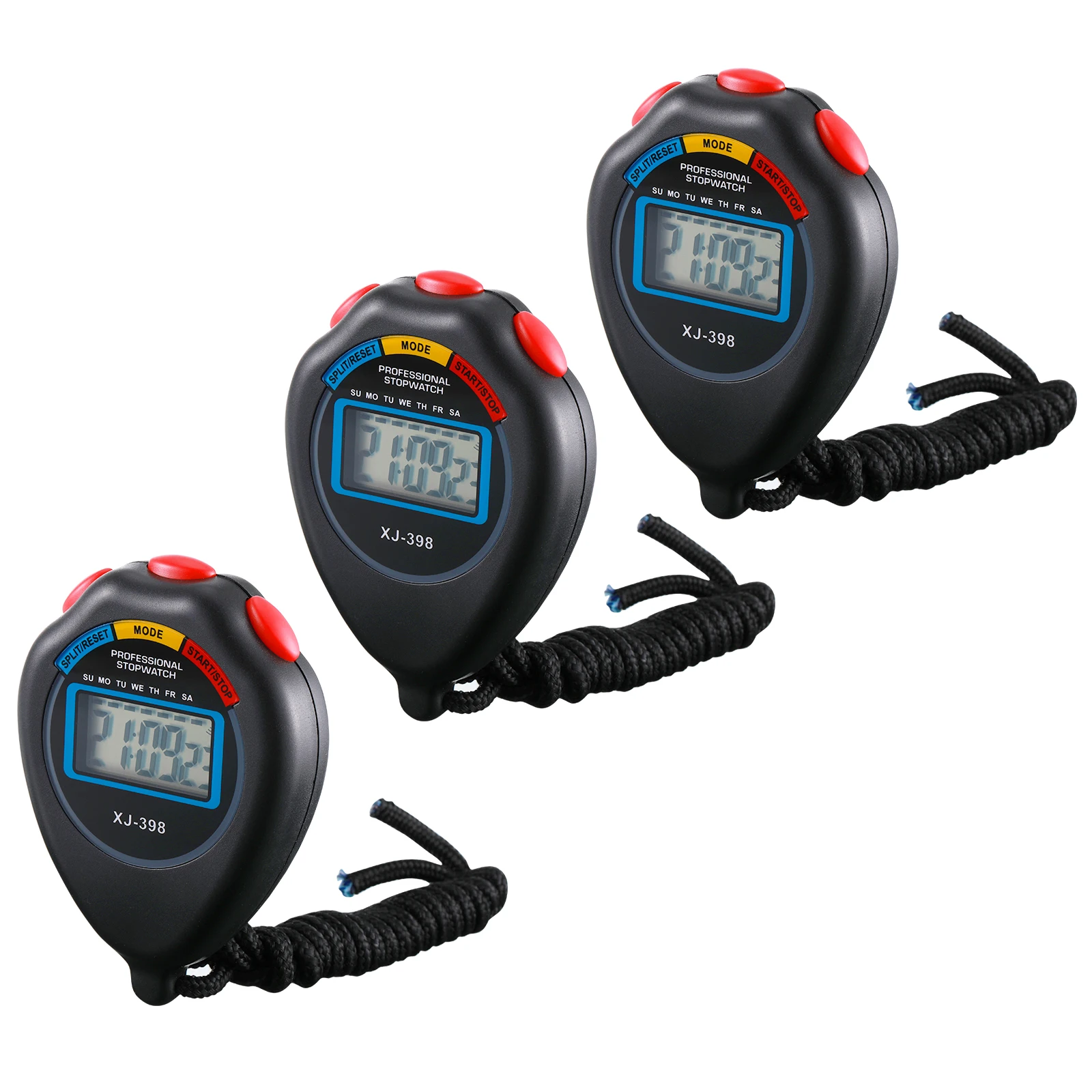 

Handheld LCD Chronograph Waterproof Sports Counter Alarm Stop Watch