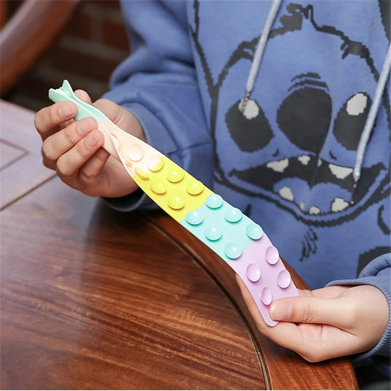 

10 Pack Squidopop Sensory Fidget Toys Silicone Suction Cup Sucker Toy Stress Relief Soft Squishies Squeeze Toy Pop Ring Pat