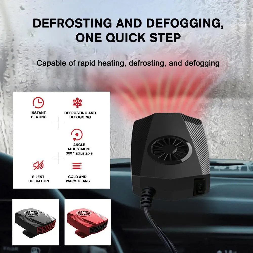 

New 12V Car Mounted Heater High-power Portable Winter Car Windshield Defogging And Defogging Heating Heater For Vehicles P5O6