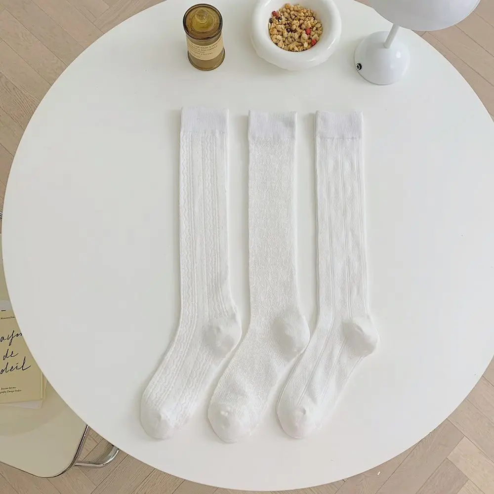 

Sexy Sweet Leaves Stripe For Girls Hosiery Mesh Lolita Pile Sock Women Long Socks JK Stockings Korean Knee High Socks
