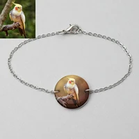 custom parrot photo bracelet your pet picture bracelet personalized parrot portrait jewelry bird lover gift pet memorial gift