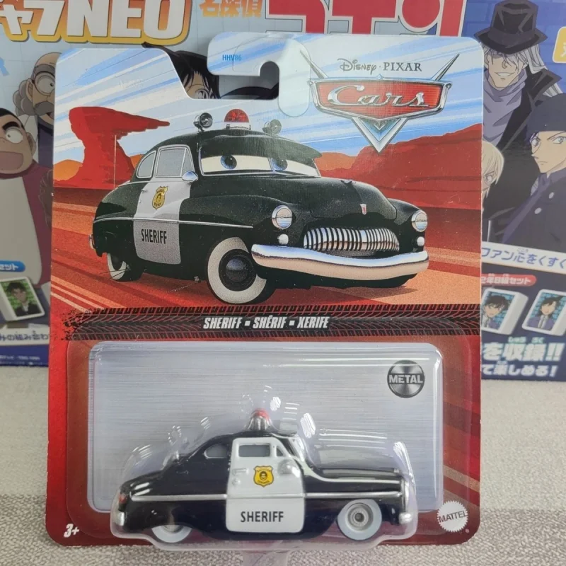 Фото Оригинальные металлические игрушки-машинки Mattel Pixar Cars: Молния МакКуин, Шериф и другие, коллекционные металлические игрушки для детей и мальчиков №3