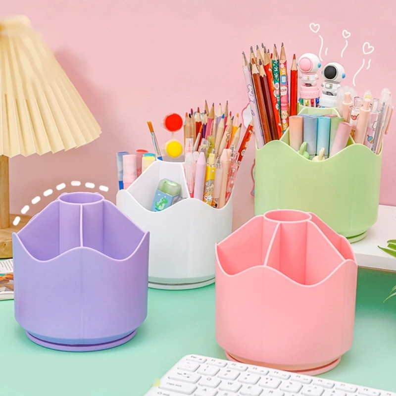 

360-Degree Spinning Pencil Holder Desk Organizer Rotating Pen Holder for Office