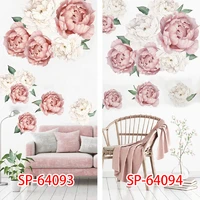 creative peony self adhesive wallpaper personalized living room decorative stickers bedroom romantic fashion wall stickers