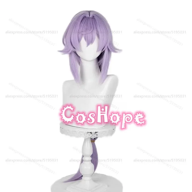 HSR Baiheng Косплей Парик 90 см Длинные Волосы Фиолетовый Аниме Термостойкие