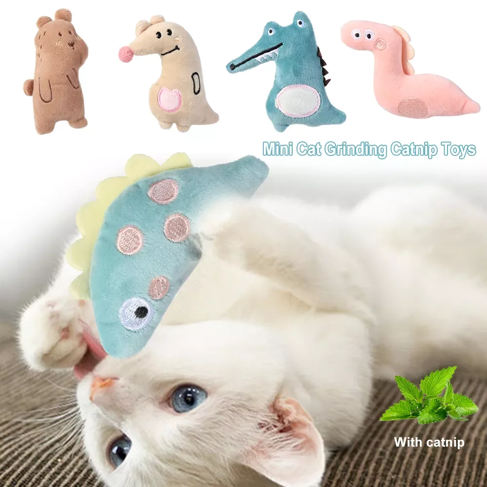 

Cute Mini Cat Grinding Catnip Toys Funny Interactive Plush Cat Teeth Scratch Toys Pet Kitten Chewing Toy Claws Bite Pet Supply