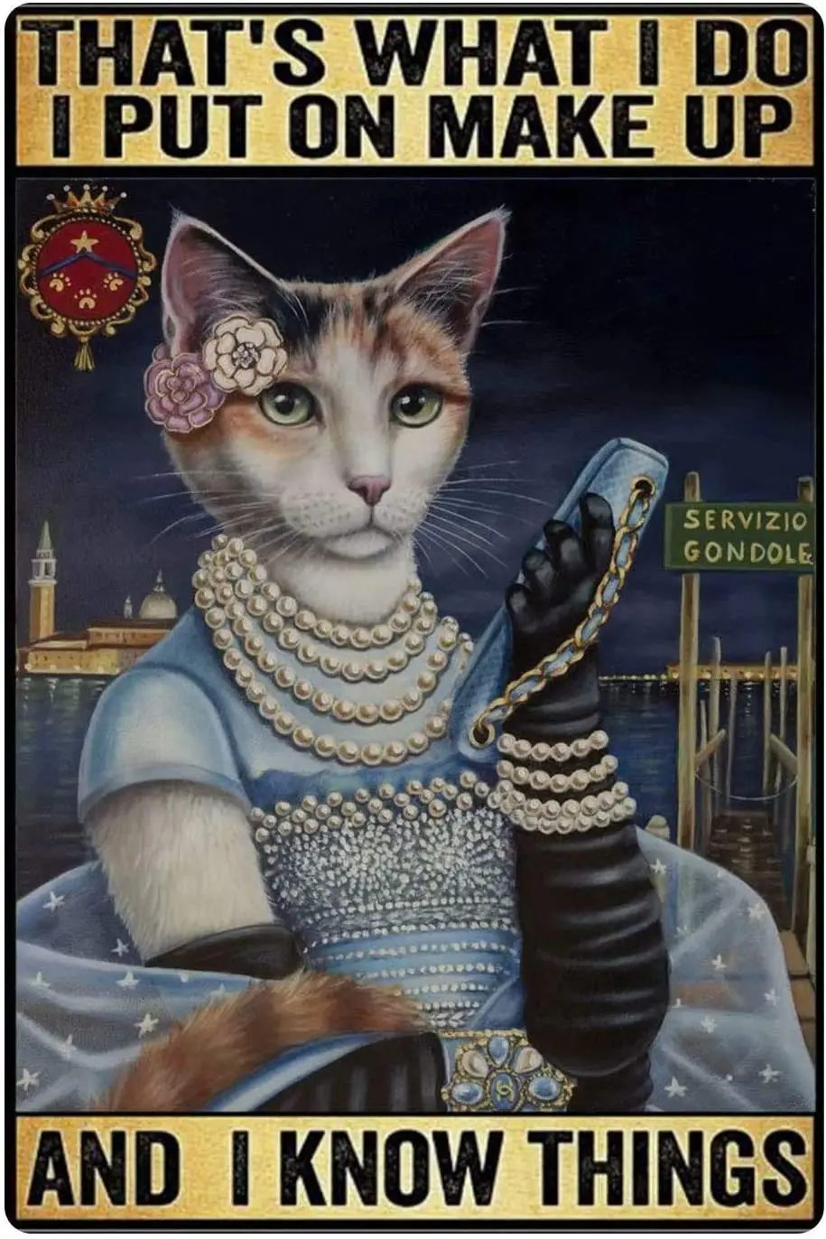 

Cutespree Cat Retro Style, Настенный декор, декор для фермерского дома, пластина, декоративная дверь, стена, школа, спальня, ферма, госша, металлический з...