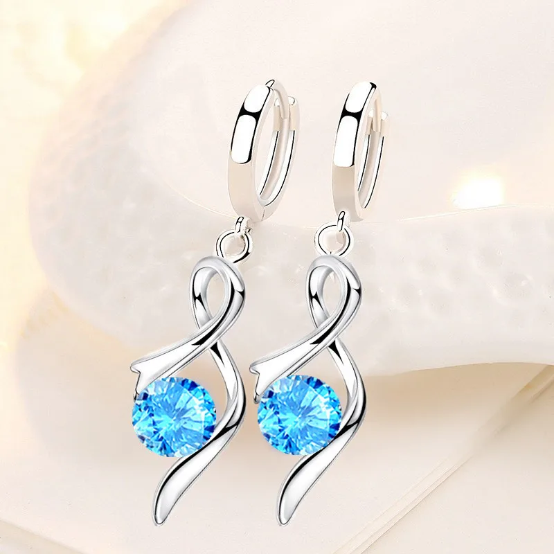 

Женские серьги из серебра 925 пробы, с фианитами