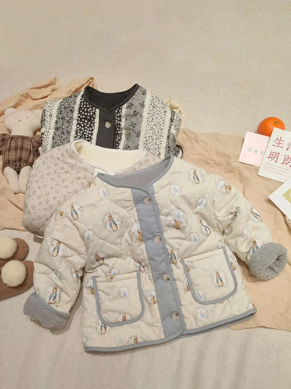 Новинка 2024 зимняя одежда для малышей флисовые теплые пальто девочек бархатный