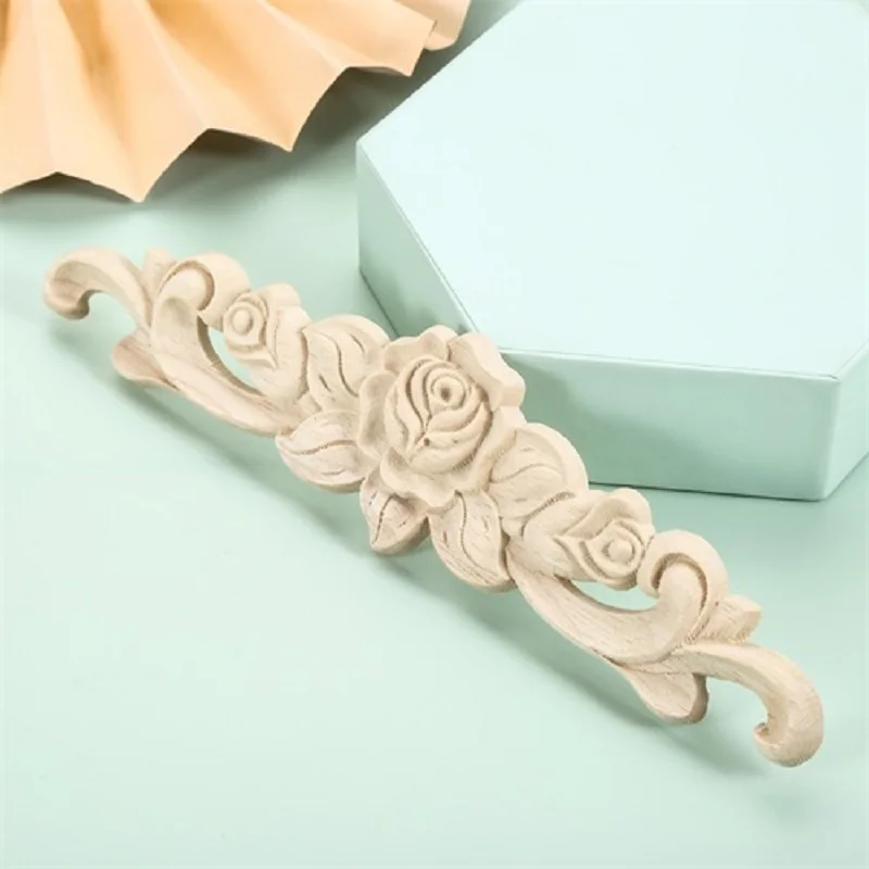 

Деревянные резные аппликации розы для декора дома