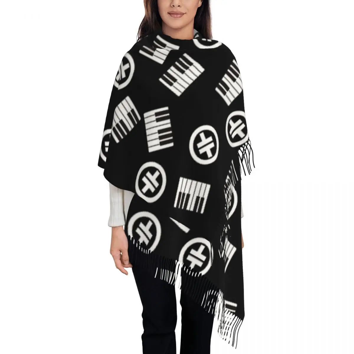 Take That Pattern - Шарф в стиле Гary Барлоу шарфы с кисточками женские мягкие теплые шали и