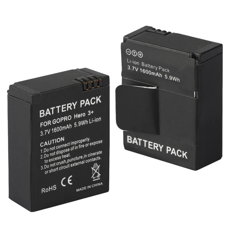 Аккумулятор для экшн-камеры 3.7V 1600mAh AHDBT-301302 для GoPro Hero 3 3+, перезаряжаемые аккумуляторы AHDBT 301 201, аксессуары (art.: 3920d8b02ff28) - 3920d8b02ff28