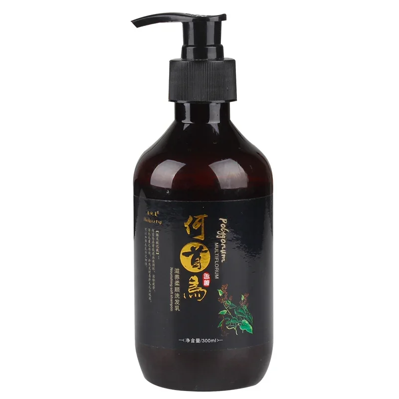 

300ml Polygonum Multiflorum Shampoo Herbal White To Black Shampoo Plant Hair Care Moisturizing Nutrition Damaged Repair