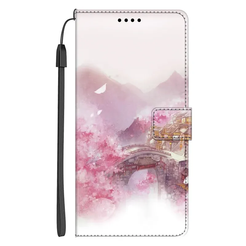 Фото Роскошный кожаный чехол-книжка для Honor X7e Plus 5G X7e, чехол-кошелек с цветочным узором для Honor 600, умный чехол для Honor X9d X8d. №2