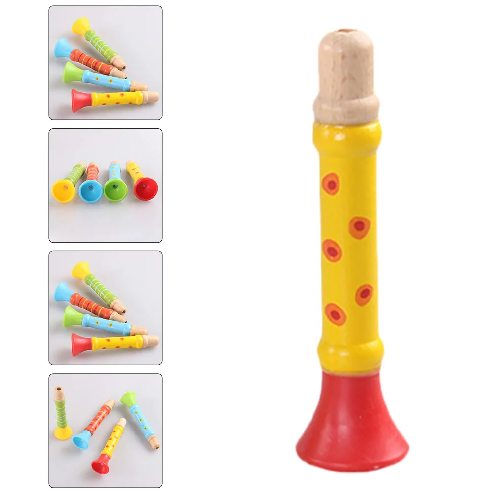 

Children's Whistle Flute Blowing Toy Funny Music Kid Trumpet Wooden Horn Preschool