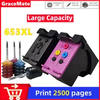 gracemate 653xl compatible ink cartridge replacement for hp 653xl hp653 hp 653 for hp deskjet 6075 deskjet 6475 printer