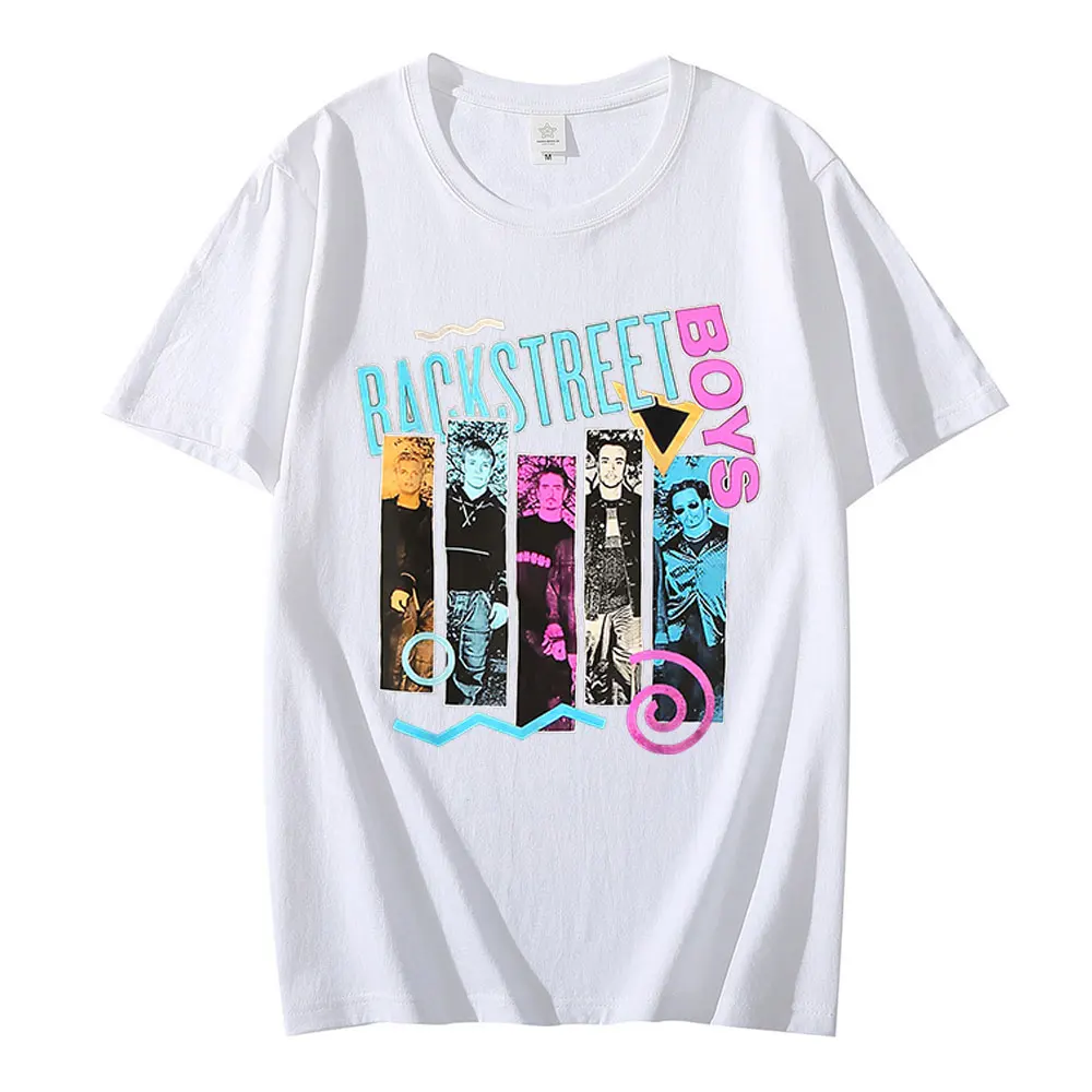 Classic 90s Backstreet Boys Rock Band Graphics T-Shirt Unisex Vintage Punk Tee Shirt Men's Hip Hop T-Shirts Oversized Streetwear