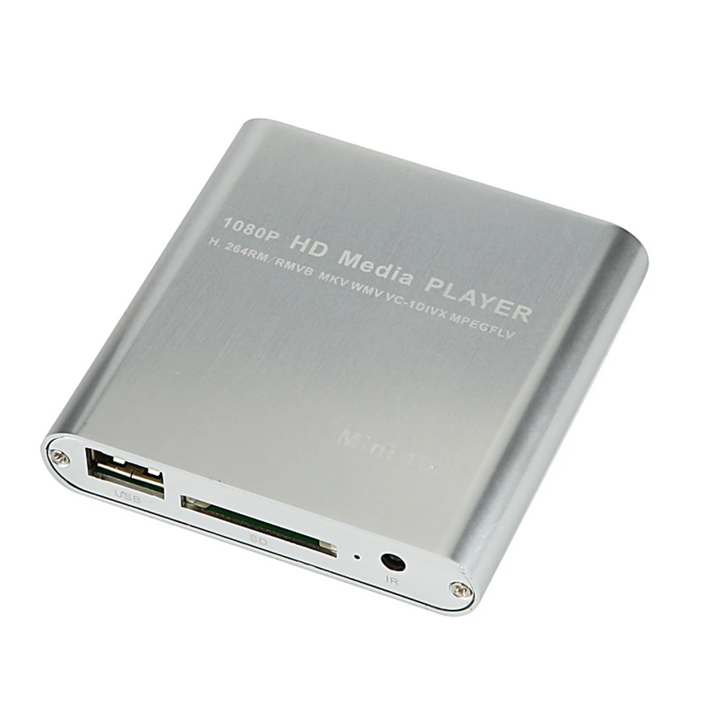 

1080P Мини HD медиаплеер AV USB SD MMC мультимедийная реклама MKV автомобильный внешний видеоплеер вилка стандарта Великобритании/США/ЕС вилка