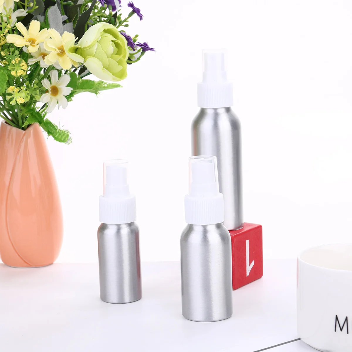 

3 Pc Spray Nozzle Bottle Travel Bottles Toiletries Filling Pump Perfume Containers Essentials