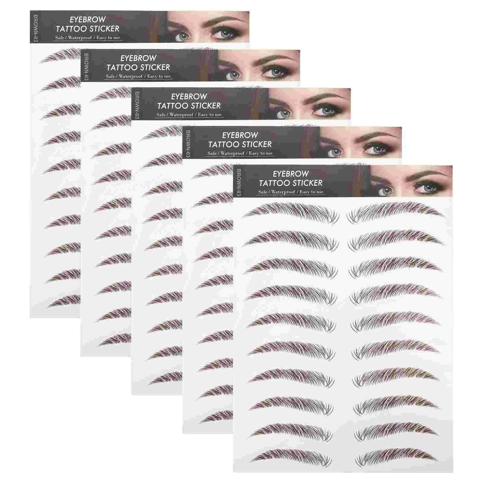 

Eyebrow Eyebrows Brow Sticker False Makeupstickers Grooming3D Brown Shaping Waterproof Shaper Naturalstick Decals Imitation