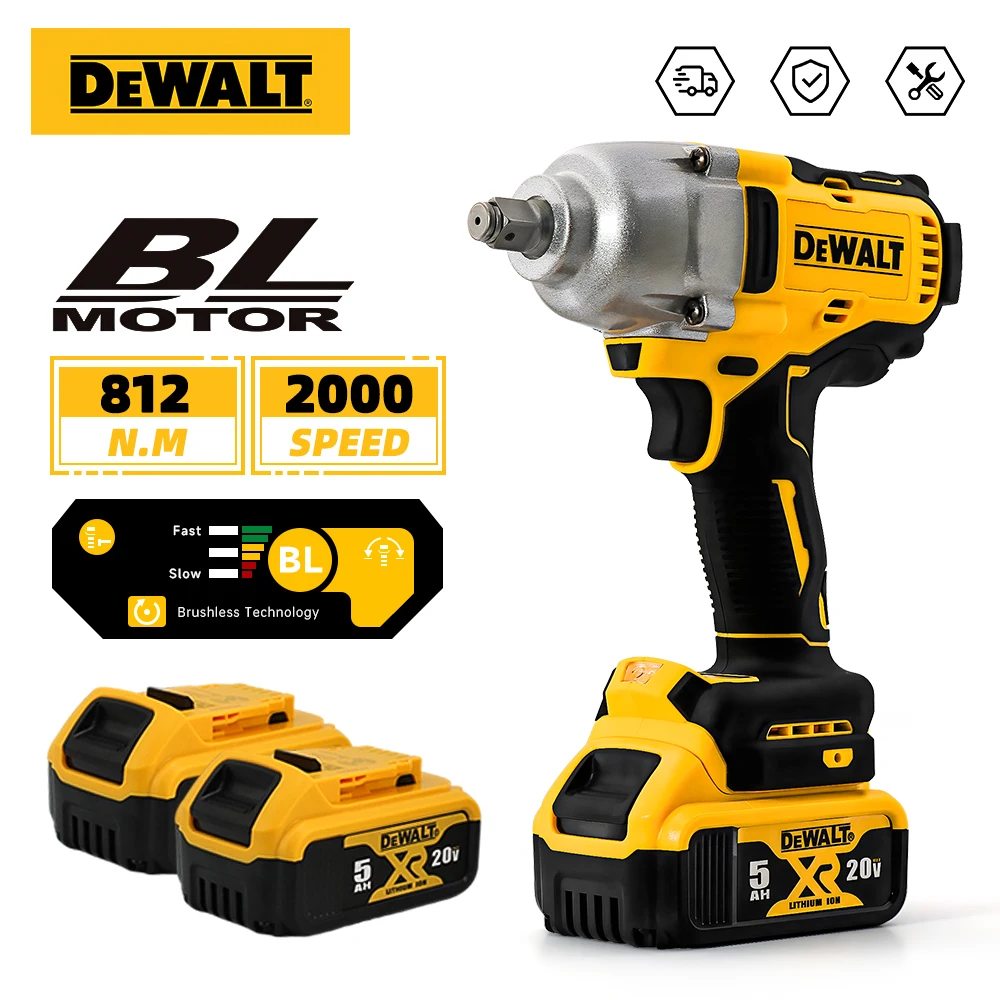 Ударный гайковерт Dewalt 812N.M Torque DCF892 Бесщеточный электрический ключ 1/2 дюйма