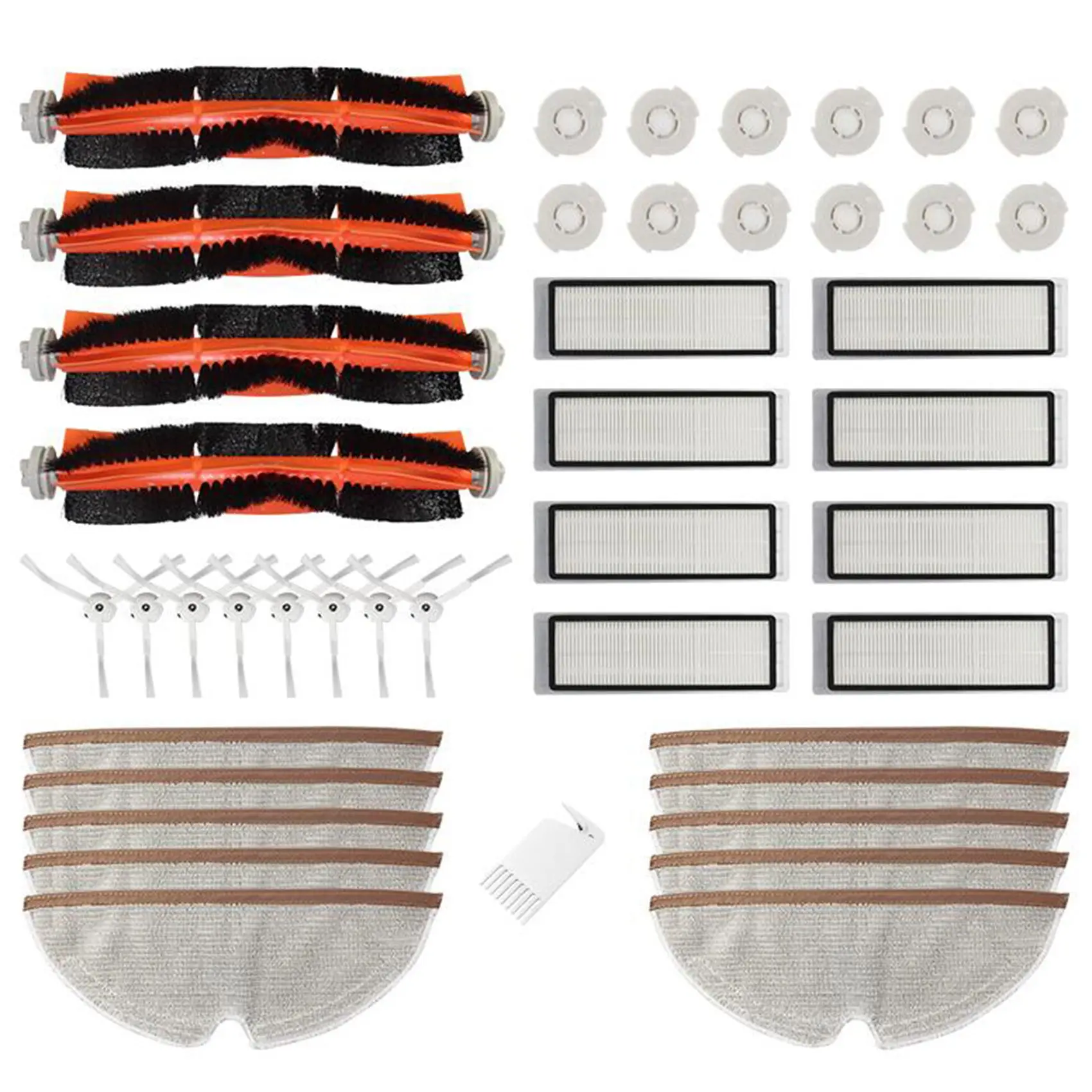

For Xiaomi Roborock Robot S50 S5 Vacuum Cleaner Spare Parts Kits Mop Cloths Filter Side Brush Roll Brush Replacement