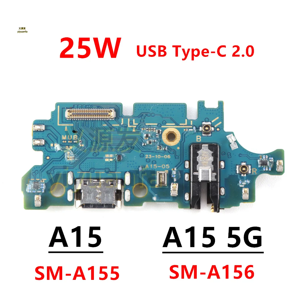 Зарядная док-станция 25 Вт для Samsung Galaxy A15 4G 5G SM-A155F A156B A156U A156E плата зарядного