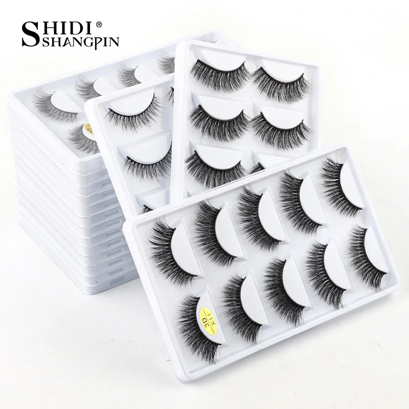 

Mink Eyelashes Wholesale 10/50/100 Boxes Wispy 3D Mink Lashes Makeup Natural Long Volume False Eyelashes Bulk Faux Cils Custom