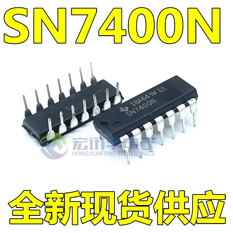 

30pcs original new SN7400N 7400N DIP14 logic gate 4-way 2-input positive NAND gate