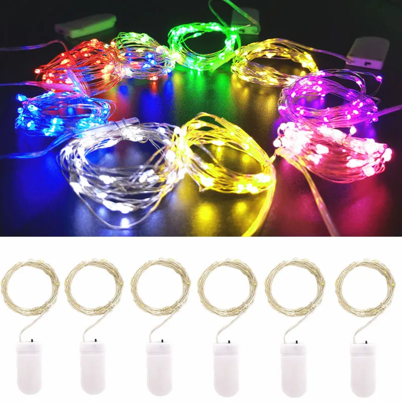 

Holiday Lighting 10PCS Waterproof Christmas Lamp Copper Wire String Lamp CR2032 LED Fairy Light for Wedding Xmas Garland Party