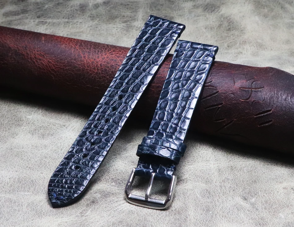 

18 19 20mm 21mm 22mm High quality Wristband Straps Men's Crocodile skin Wristwatch Watchband Handmade Bracelet Watch accessories