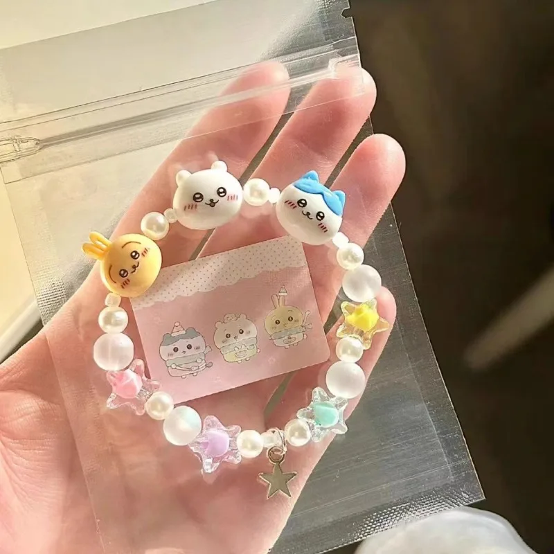 Фото Браслет Kawaii Anime Chiikawa Hachiware, милый, уникальный дизайн, модный, стильный, повседневный, очаровательный, ювелирные украшения, аксессуары для девочек, подарок на вечеринку №2