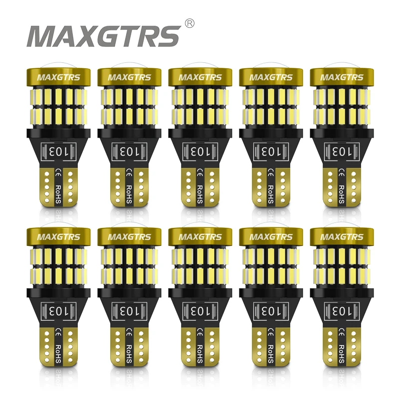 Фото 10 шт. W5W 2825 175 светодиодные лампы T10 LED Canbus 3014 3030 SMD для парковочных позиционных огней внутреннего освещения 360 градусов освещения №1