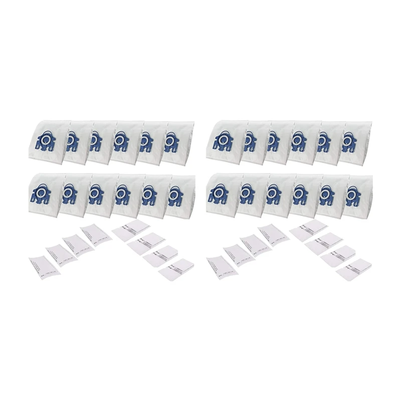 

24 Vacuum Cleaner Bags+16 Filters Compatible With Hyclean Miele GN 3D 10408410,Classic C1 Efficiency Vacuum Cleaner Bags