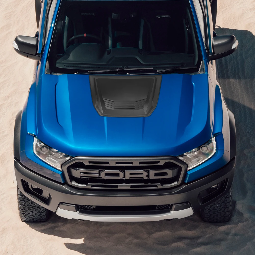 Передняя накладка на капот из АБС-пластика для Ford Ranger Raptor 2015-2022 волнообразный