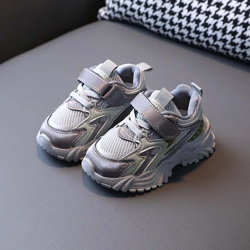 

Street Style Boy Nice Chunky Sneakers Leather Boy Casual Trainers 2022 New Fashion Student Platform Shoes Children Footwear