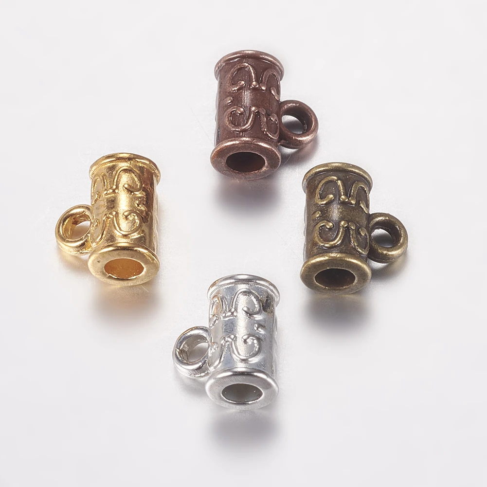 

50 Pcs Alloy Hanger Links Column Connectors Bracelets Necklaces Findings for DIY Charms Jewelry Making Accessories 6.5x7x4mm