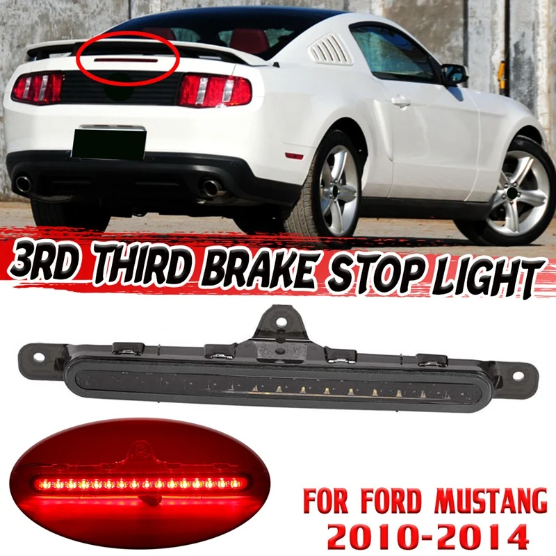 

Car Third Brake Light Stop Lamp Smoky Lens Replacement High-Position Brake Light for Ford Mustang 2010-2014