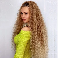 dansama 32inch synthetic deep twist braiding hair body wave crochet hair ocean wave crochet hair for black women