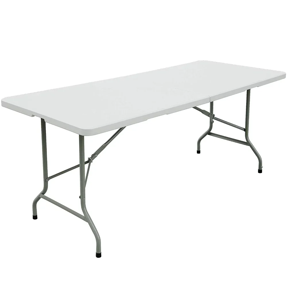 

6ft Portable Plastic Folding Table, White mesas plegables camping
