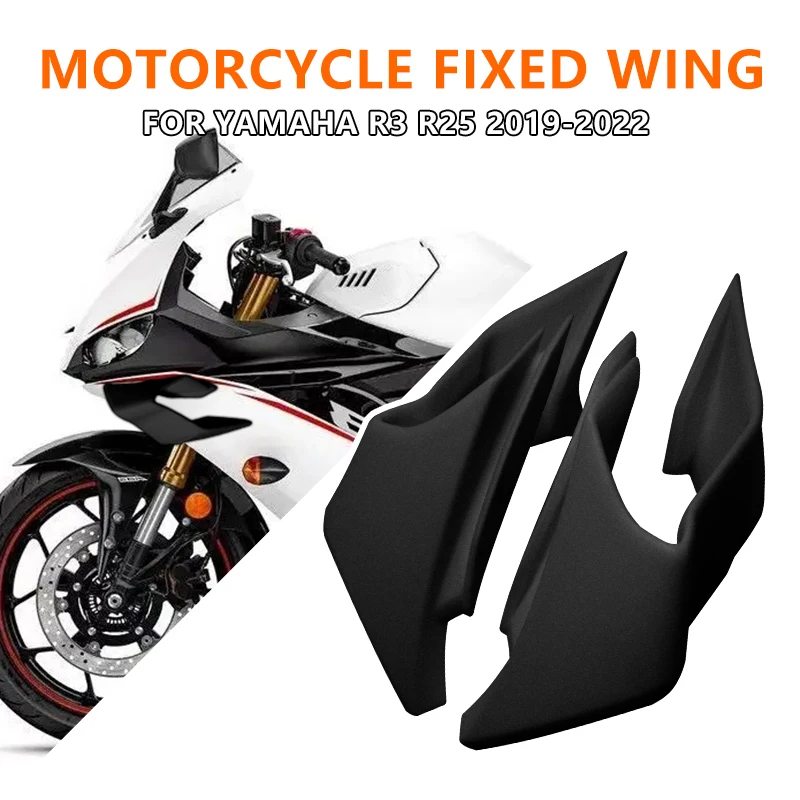 

Motorcycle Fixed Wind Wing For Yamaha YZF R3 R25 2019-2022 2021 Motorcycle Modified Aerodynamic Side Wind Wing Spoiler Fairing