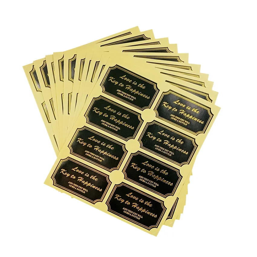 

80Pcs/pack Shaped Black Gold Baking Sealing Labels Gift Box Self-adhesive Sticker For Caking And Candy